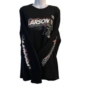 Kyle Larson 2021 NASCAR Cup‎ Series Champion Black Long Sleeve Shirt XXL